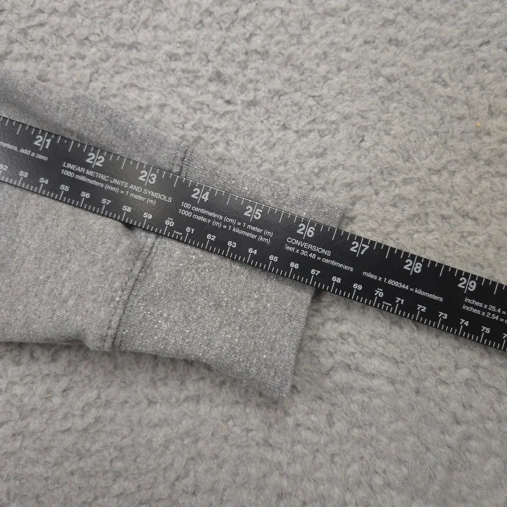 The North Face Mens M Gray Quarter Zip Pullover Sweatshirt Fleece Lined